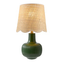 Modern European furniture - Scalloped Beige Jute Table Lamp - www.oroatrade.com