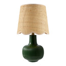 Modern European furniture - Scalloped Beige Jute Table Lamp - www.oroatrade.com