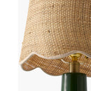 Modern European furniture - Scalloped Beige Jute Table Lamp - www.oroatrade.com