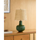 Modern European furniture - Scalloped Beige Jute Table Lamp - www.oroatrade.com