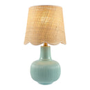 Modern European furniture - Scalloped Beige Jute Table Lamp - www.oroatrade.com