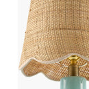 Modern European furniture - Scalloped Beige Jute Table Lamp - www.oroatrade.com