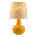 Modern European furniture - Scalloped Beige Jute Table Lamp - www.oroatrade.com