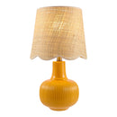 Modern European furniture - Scalloped Beige Jute Table Lamp - www.oroatrade.com