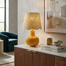 Modern European furniture - Scalloped Beige Jute Table Lamp - www.oroatrade.com