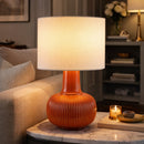 Modern European furniture - Reeded Ceramic Accent Table Lamp - www.oroatrade.com