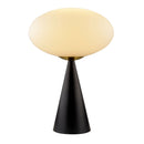 Modern European furniture - Oval White Glass Table Lamp - www.oroatrade.com