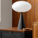 Modern European furniture - Oval White Glass Table Lamp - www.oroatrade.com