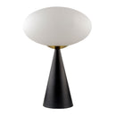 Modern European furniture - Oval White Glass Table Lamp - www.oroatrade.com