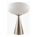 Modern European furniture - Oval White Glass Table Lamp - www.oroatrade.com