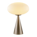 Modern European furniture - Oval White Glass Table Lamp - www.oroatrade.com