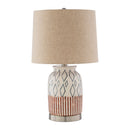 Contract furniture - Geometric Patterned Ceramic Table Lamp - www.oroatrade.com