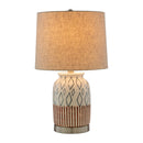 Contract furniture - Geometric Patterned Ceramic Table Lamp - www.oroatrade.com