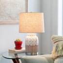 Contract furniture - Geometric Patterned Ceramic Table Lamp - www.oroatrade.com