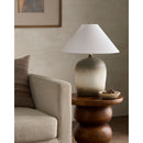 Modern European furniture - White Linen Empire Table Lamp - www.oroatrade.com