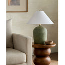 Modern European furniture - White Linen Empire Table Lamp - www.oroatrade.com