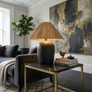Modern European furniture - Seagrass Fibers Accent Table Lamp - www.oroatrade.com