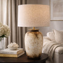 Hospitality furniture - Rustic Cream Cement Table Lamp - www.oroatrade.com