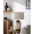 Hospitality furniture - Rustic Cream Cement Table Lamp - www.oroatrade.com