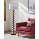 Modern European furniture - Plated Metallic Linen Floor Lamp - www.oroatrade.com