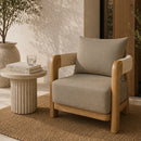 Hospitality furniture - Cushioned Teak Outdoor Accent Chair - www.oroatrade.com