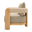 Hospitality furniture - Cushioned Teak Outdoor Accent Chair - www.oroatrade.com