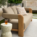 Hospitality furniture - Cushioned Teak Outdoor Sofa - www.oroatrade.com