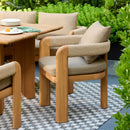 Hospitality furniture - Cushioned Teak Outdoor Dining Chair - www.oroatrade.com