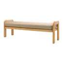 Hospitality furniture - Cushioned Teak Outdoor Backless Bench - www.oroatrade.com