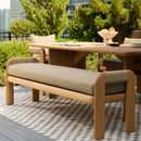Hospitality furniture - Cushioned Teak Outdoor Backless Bench - www.oroatrade.com