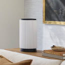 Hospitality furniture - White Fluted Linen Table Lamp - www.oroatrade.com