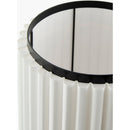 Hospitality furniture - White Fluted Linen Table Lamp - www.oroatrade.com