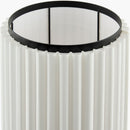Hospitality furniture - White Fluted Linen Table Lamp - www.oroatrade.com