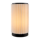 Hospitality furniture - White Fluted Linen Table Lamp - www.oroatrade.com