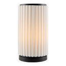 Hospitality furniture - White Fluted Linen Table Lamp - www.oroatrade.com