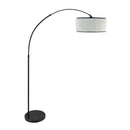 Contract furniture - White Fluted Linen Floor Lamp - www.oroatrade.com