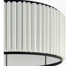 Contract furniture - White Fluted Linen Floor Lamp - www.oroatrade.com