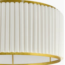 Contract furniture - White Fluted Linen Floor Lamp - www.oroatrade.com