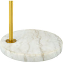 Contract furniture - White Fluted Linen Floor Lamp - www.oroatrade.com