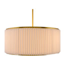 Contract furniture - White Fluted 2-Light Chandelier - www.oroatrade.com