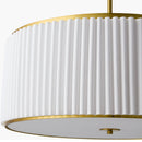Contract furniture - White Fluted 2-Light Chandelier - www.oroatrade.com