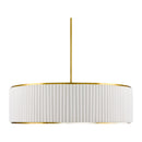 Contract furniture - White Fluted 2-Light Chandelier - www.oroatrade.com