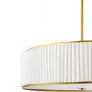 Contract furniture - White Fluted 2-Light Chandelier - www.oroatrade.com