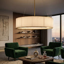 Contract furniture - White Fluted 2-Light Chandelier - www.oroatrade.com