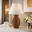 Contract furniture - Painted Rattan Accent Table Lamp - www.oroatrade.com