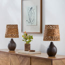 Modern European furniture - Braided Seagrass Ceramic Table Lamps (2) - www.oroatrade.com