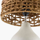 Modern European furniture - Braided Seagrass Ceramic Table Lamps (2) - www.oroatrade.com