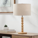 Contract furniture - Wood Veneer Linen Table Lamp - www.oroatrade.com
