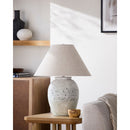 Contract furniture - Painted White Cement Table Lamp - www.oroatrade.com