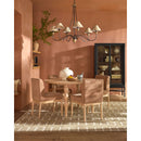 Modern European furniture - White Leather 6-Light Chandelier - www.oroatrade.com